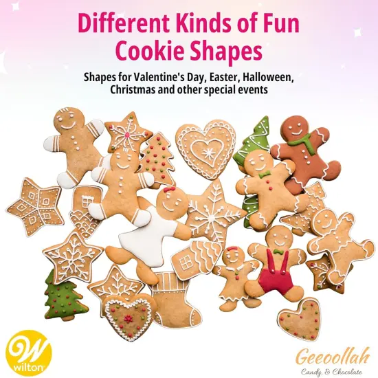 Wilton 101 Piece Cookie Cutter Set Alphabet Numbers & Holiday Shapes {6}