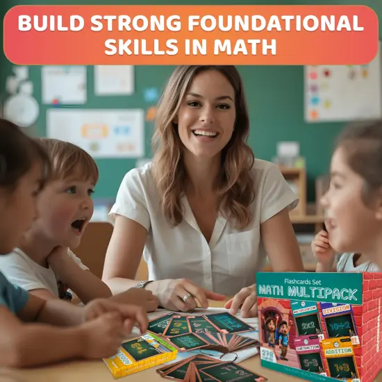 Math Multipack Flash Cards Set for Grades 1-3 {6}