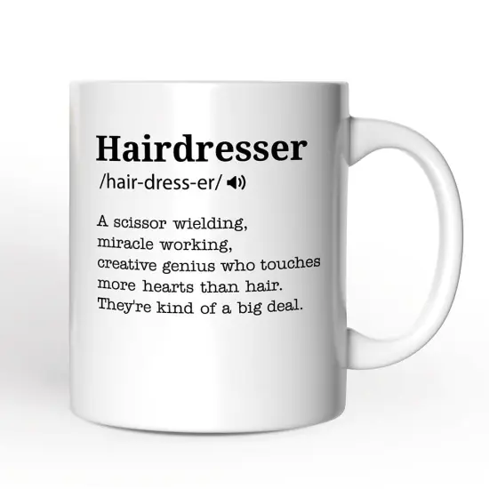 Hairdresser Definition Mug, Funny Stylist Gift {1}