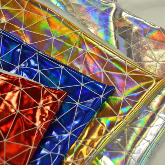 Geometric Mirror Stretch Spandex 58/60" Wide Dance Fabric Gold {2}