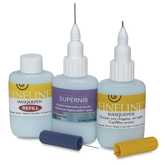 Fineline Masquepen Masking Fluid - Masquepen, Supernib and Refill, Set of 3 {1}