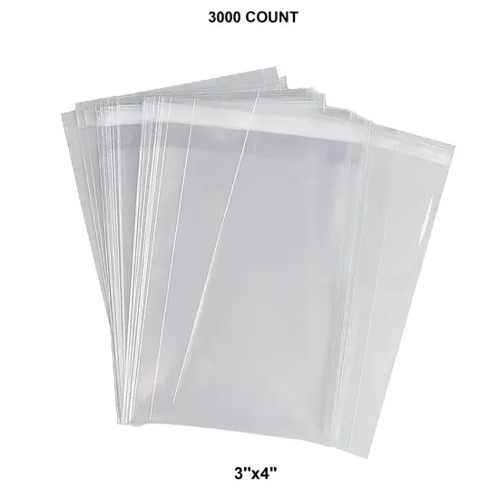 Self-Sealing Polyethylene Bags 1.2 Mil 3'' x 4'' {1}