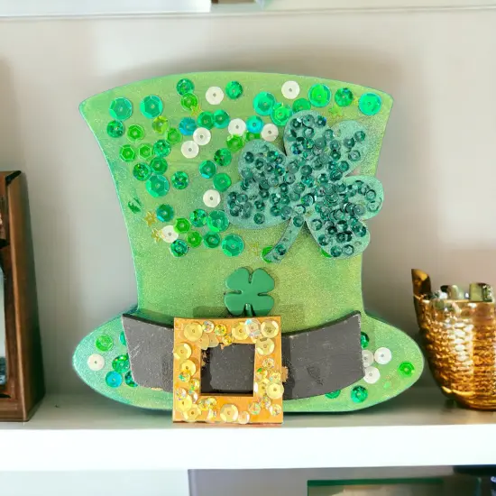 St. Patrick&rsquo;s Day Buttons & Embellishments Set &ndash; 5-Pack Including Glitter Shamrocks, Leprechaun Hats, Green Flowers & Sprinkles for DIY Crafts, Shaker Projects & Scrapbooking {5}