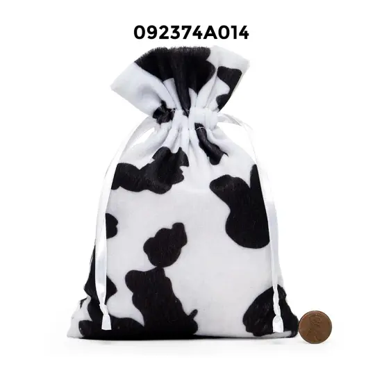 Plush Animal Faux Fur Storage Bags 5" x 8" {3}