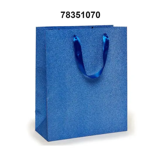 Stylish and Sparkling Glitter Grain Totes 7'' x 3 7/8'' x 9 1/16'' Royal {3}