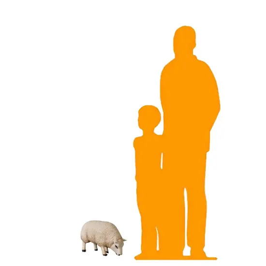 Texelaar Baby Sheep Head Down Life Size Statue {2}