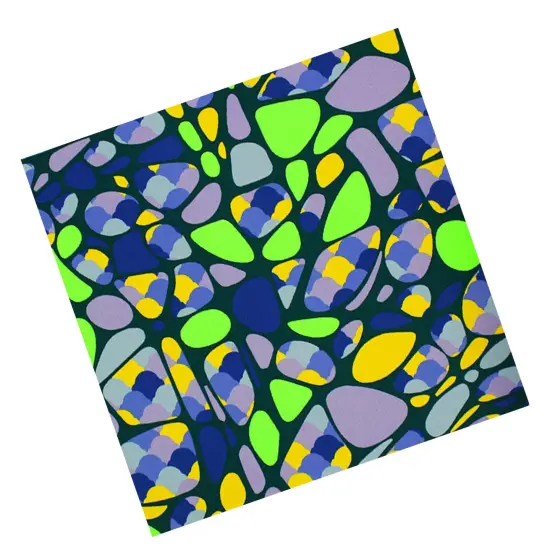 Neon Party Pebbles Printed Spandex Fabric {5}