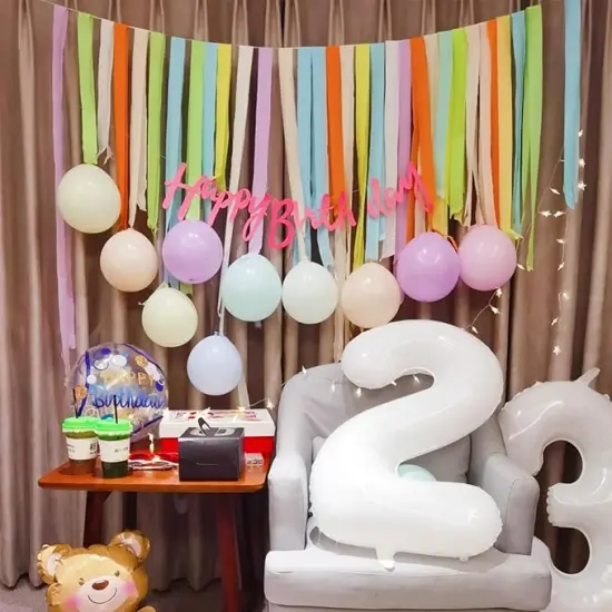 Crepe Paper Streamers, 8 Rolls 656ft Party Streamers, Pack of 8 Pastel Colors Crepe Paper for Kids Girls Birthday Party Supplies Wedding Bridal Baby Shower Decorations (1.8Inch x 82Ft/Roll) {3}