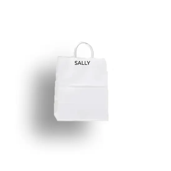 Functional Plain White Kraft Shopping Bag 8" x 4 3/4" x 10 1/4" {2}