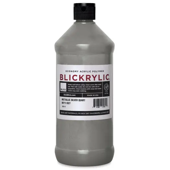 Blickrylic Student Acrylics - Metallic Silver, Quart {2}