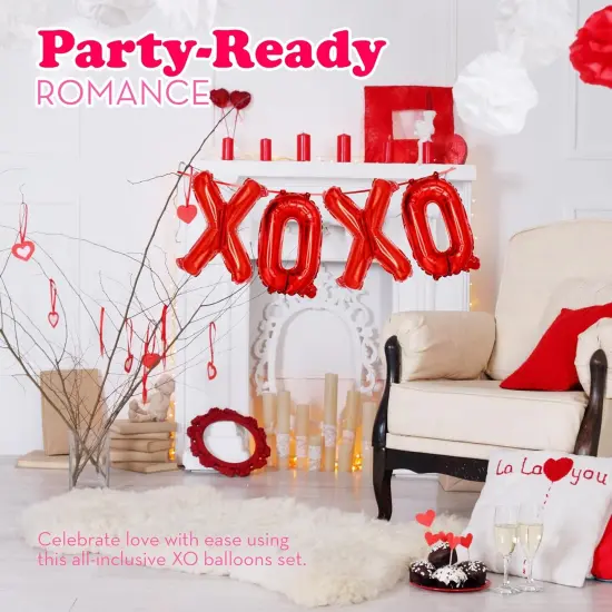 4E's Novelty 16 Inch XOXO Balloons - Valentine's Day Party Supplies Decorations {2}