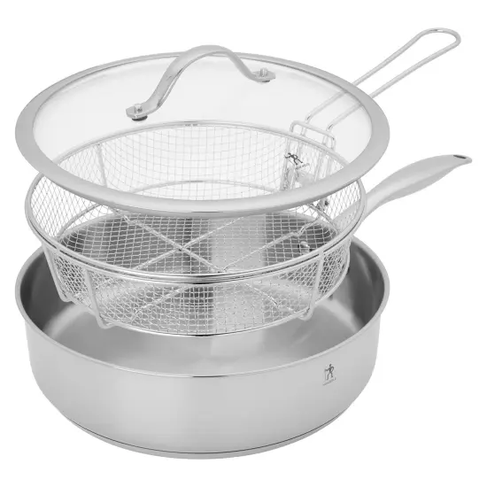 Henckels Aragon 5-qt Stainless Steel Saute Pan with Lid & Fryer Basket {1}