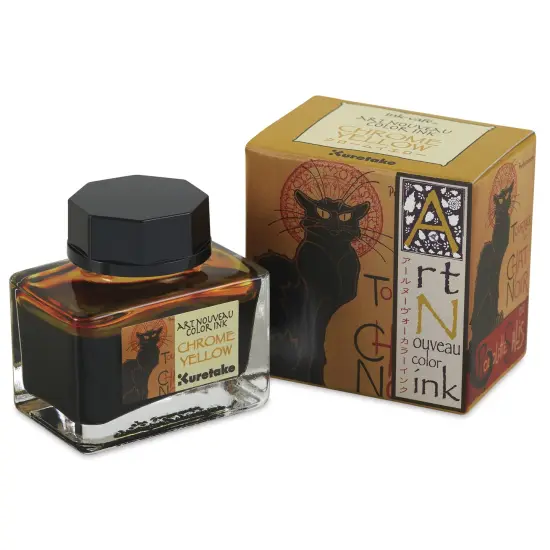 Kuretake Ink-Caf&eacute; Art Nouveau Ink - Chrome Yellow, 20 ml {1}