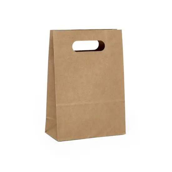Premium Die Cut Handle Paper Bags Compact 7 1/8" x 3 1/4" x 10 3/4" {2}