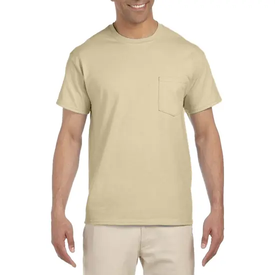 Gildan Ultra Cotton Pocket T-Shirt for Men's Sand {1}