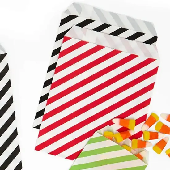 Large Diagonal Stripes Merchandise Bags 8 1/2" x 11" {5}