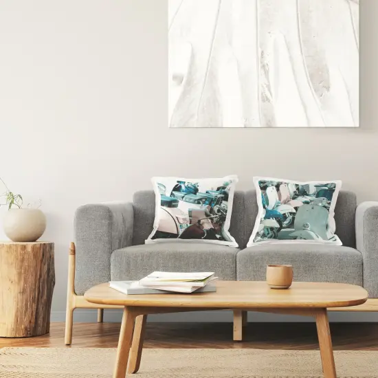 Vintage Italian Scooters 2 PC Decorative Printed Throw Pillow Set Design by Deborah Revell, 18 x 7 x 18 {2}