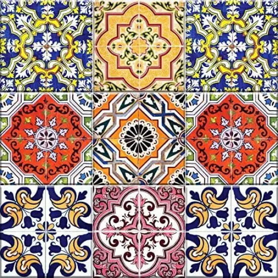 Mexican Retro Tile Wedding Favors Tile Edible Cake topper- 2 Inch Rounds {1}