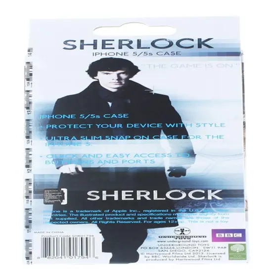 Sherlock Holmes iPhone 5 Hard Snap Case 221B Wallpaper (Cream) {3}