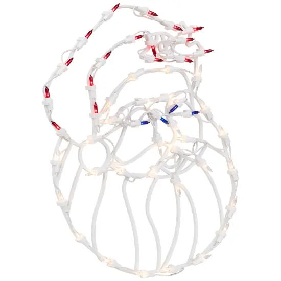 Northlight Lighted Santa Claus Christmas Window Decoration - 18" White {5}