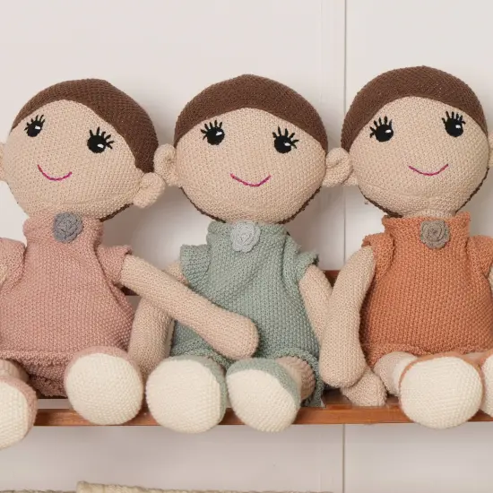 100% Handmade Cotton knitted Soft Princess Plush Toy Gray {6}