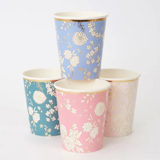 ENGLISH GARDEN FLORAL PARTY CUPS {6}