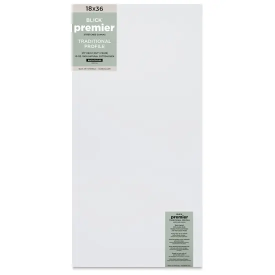 Blick Premier Stretched Cotton Canvas - Traditional Profile, Back-Stapled, 18" x 36" {1}