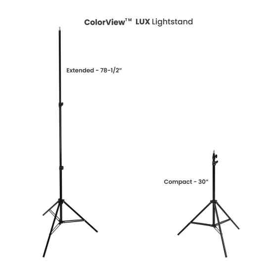 Acurit Colorview Lux Artist Studio Light 3 Pack - Adjustable Photography Lighting Kit 3 Color Temps, 4 Metal Barn Doors, 4160 Lumens LED - Remote Control, AC Power Supply, 6ft 6" Light Stands Included {4}