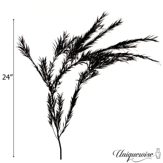 Uniquewise Preserved Real Floral Stems Chic Vase Fillers & Accents for Bouquets Centerpieces & Ornamental Displays Ideal for Home Office Boutique Cafe Resto Bar and Event Decor Black m. bracteata {6}