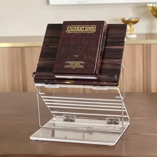 Lucite Wooden Look Lucite Tabletop Stand By Kinor Decor {6}