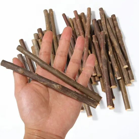 100Pcs 6 Inch Wood Sticks for Crafts, 0.3-0.5 Inch Diameter Twigs for Crafts, Natural Mini Wood Log Craft Sticks for Photo Props, DIY Crafts, Home Decorations, Pets, Etc. {3}