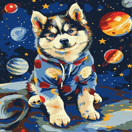 Painting by Numbers kit Cosmic husky KHO6645 {3}