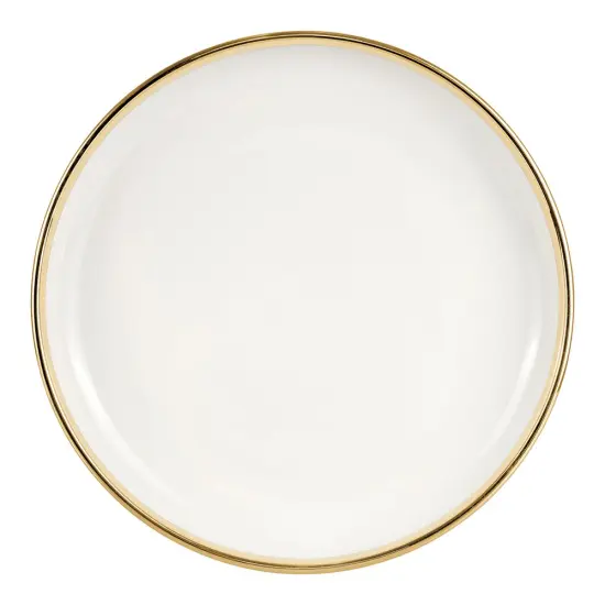 Porcelain Dinnerware Set White and Gold {2}
