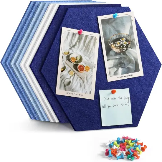 Pack of 8 Hexagon Felt Pin Bulletin Board {1}