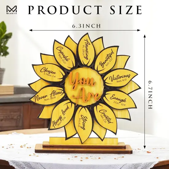 God Says You Are 2-Layer Wood Plaque, Christian Gifts for Women Birthday {2}