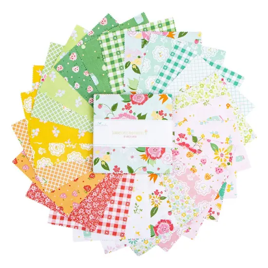 Summer Skies and Fireflies 5" Square Pack (Charm Pack / 5" Stacker) by Gracey Larson for Riley Blake (5-16370-42) {3}