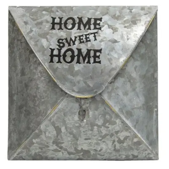 Home Sweet Home Galvanized Envelope Post Box {1}