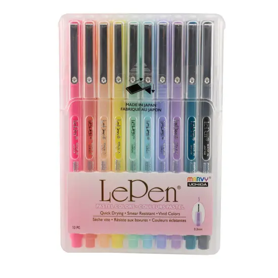 LePen&reg; Micro-Fine Point Pen, Pastel, 10 Colors {1}