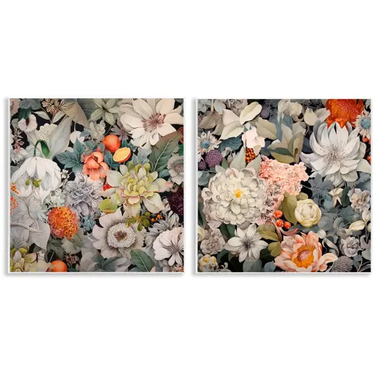 Stupell Industries Striking Botanical Floral2 pc Wall Plaque Art Set Design by Lazar Studio {1}