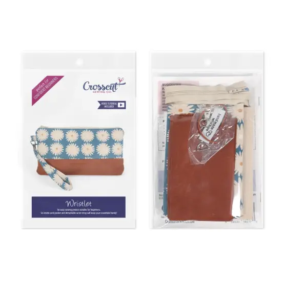 Crosscut Sewing Co.&reg; Wristlet Sewing Kit - Beginner Sewing Project Kit Daisy {2}