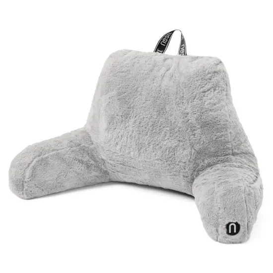 Nestl Fur Reading Pillow Light Grey {1}