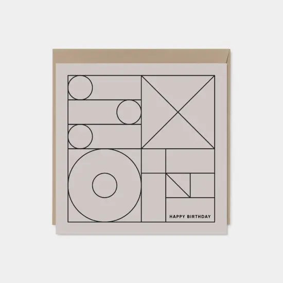 Geo Modern Line Art Card, Minimalist {5}