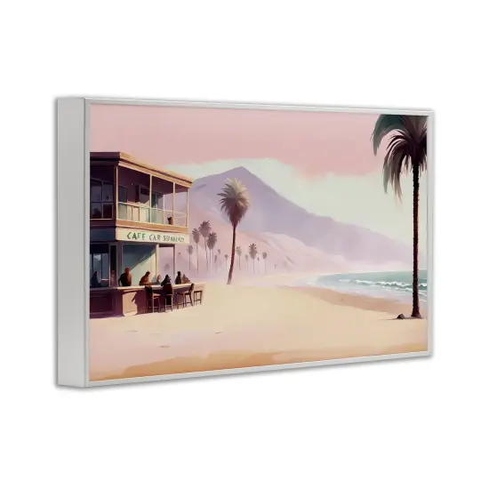 Stupell Industries Caf&eacute; at Head Of Bay Framed Giclee Wall Art Design by Noah Bay {3}