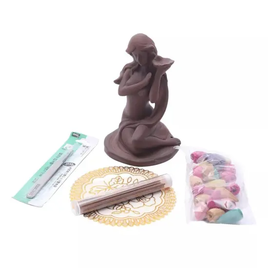Bathing Girl Incense Holder Women Incense Burner Cone Backflow Smoke Fountain {3}