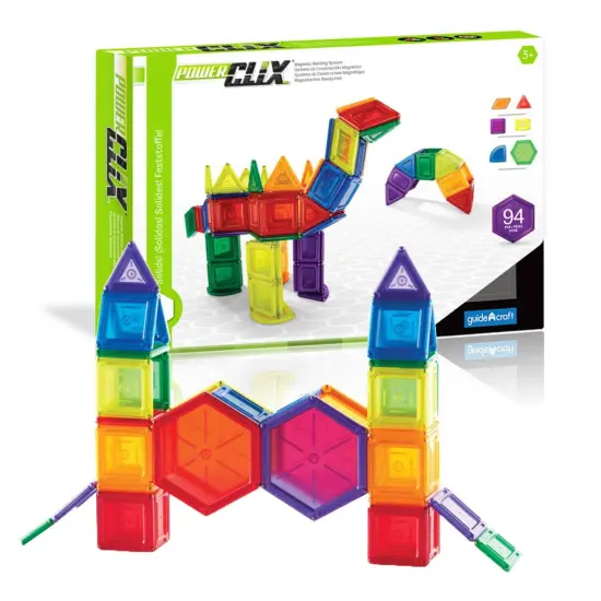 PowerClix&reg; Solids, Magnetic Building Set, 94 Pieces {1}