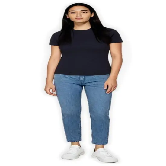 BELLA + CANVAS&reg; Women's Relaxed Fit Crewneck Short Sleeve Triblend Tee Charcoal blk triblen {1}