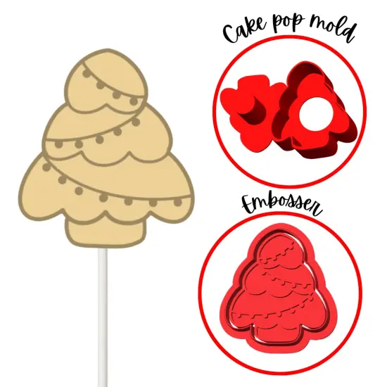 Rounded Tree Christmas Cake Pop Mold {5}