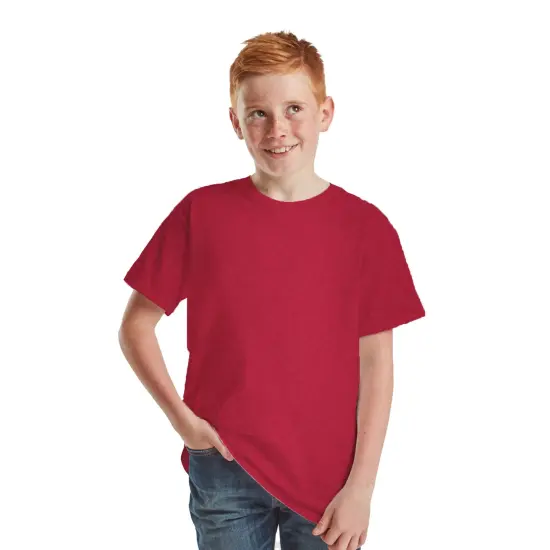 BELLA + CANVAS&reg; Youth Short Sleeve Crewneck Jersey T-Shirt Red {1}