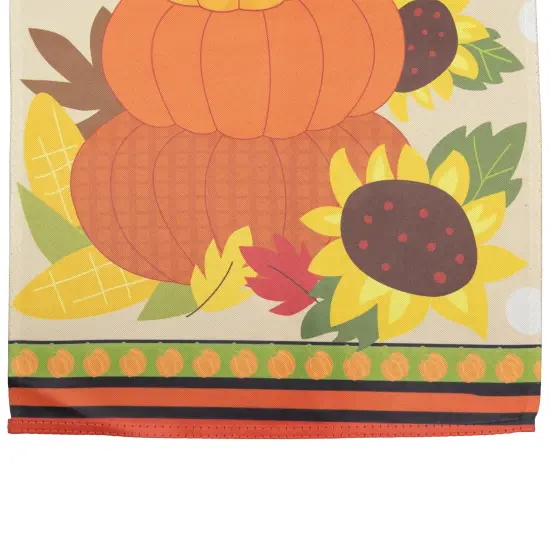 Northlight Pumpkins and Sunflowers Autumn Garden Flag 12.5" x 18" Orange {5}