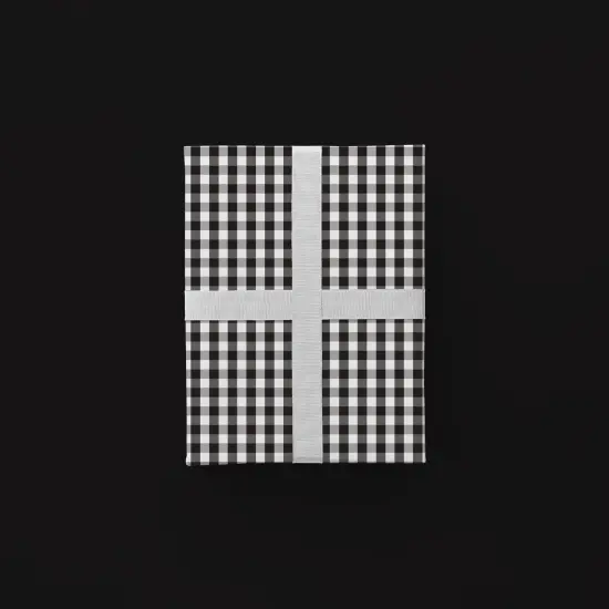 Black Vintage Gingham Gift Wrap {1}
